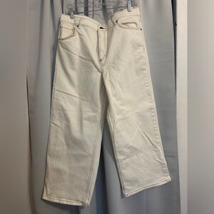 LOFT  Cream Wide Leg Jeans